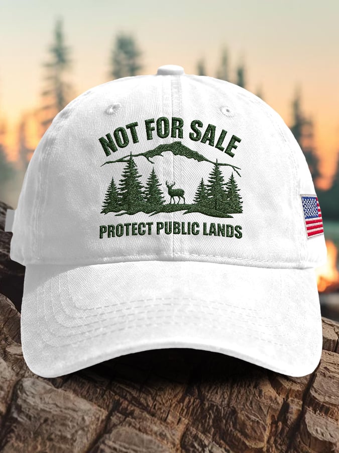 Retro Resist  Not For Sale Protect Public Lands Print Baseball Cap