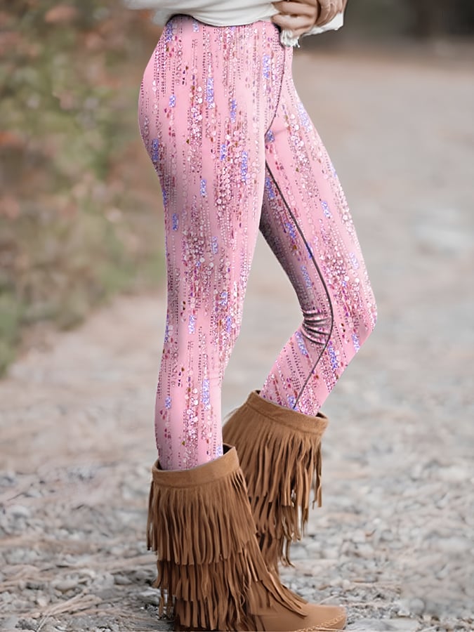 Women's Art Design Printed Slim Fit Leggings