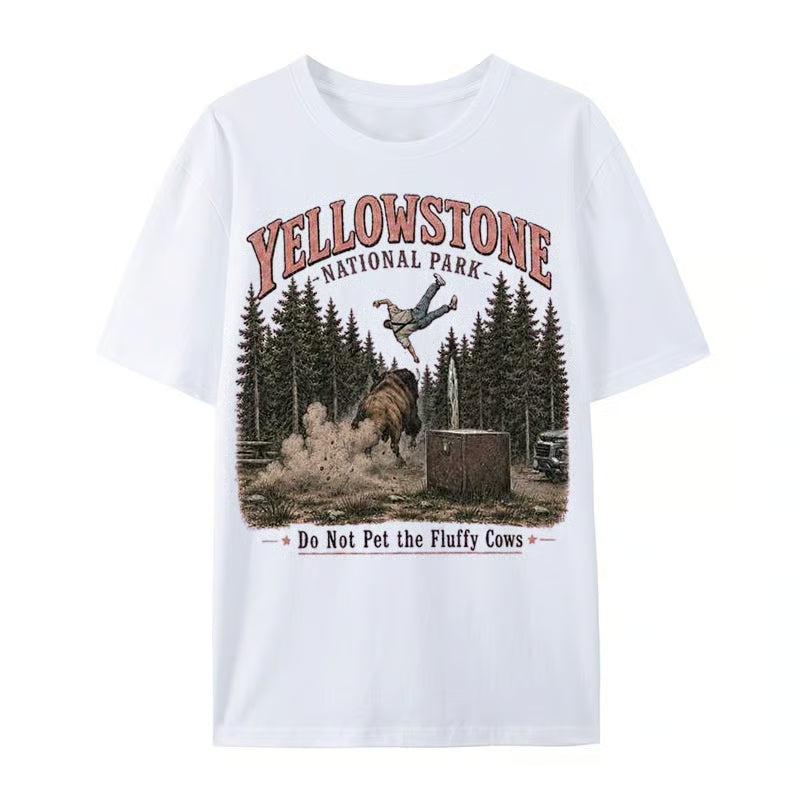 Yellowstone Do Not Pet The Fluffy Cows Funny T-Shirt