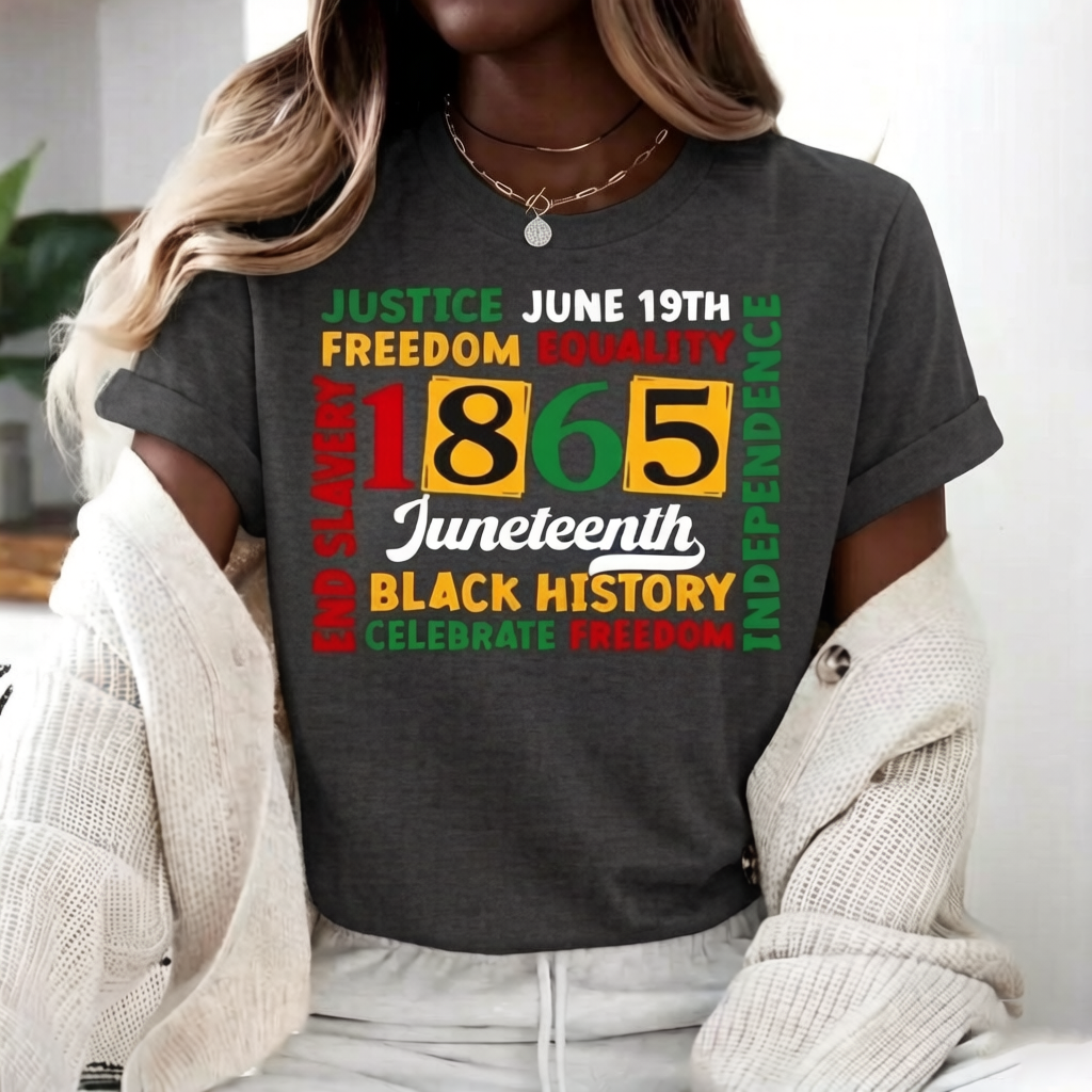 Unisex Casual Short-Sleeve Sexy Style Juneteenth 1865 T-Shirt