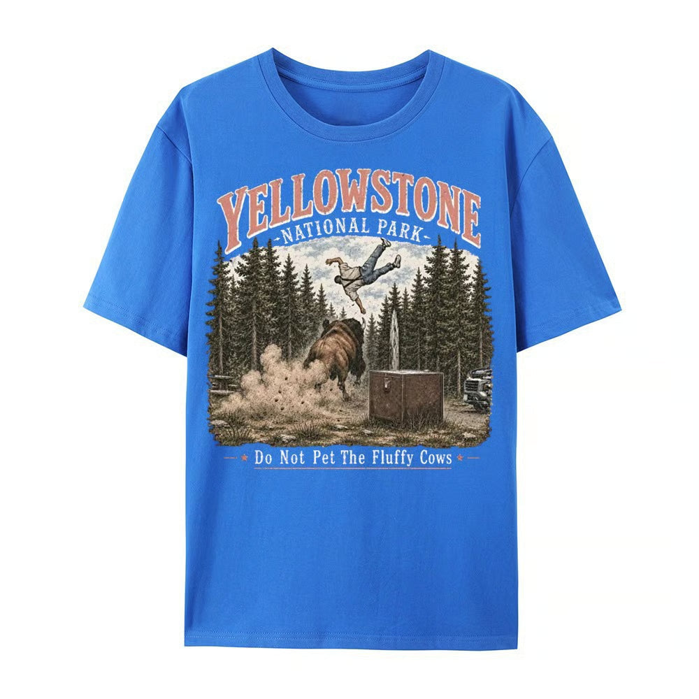Yellowstone Do Not Pet The Fluffy Cows Funny T-Shirt