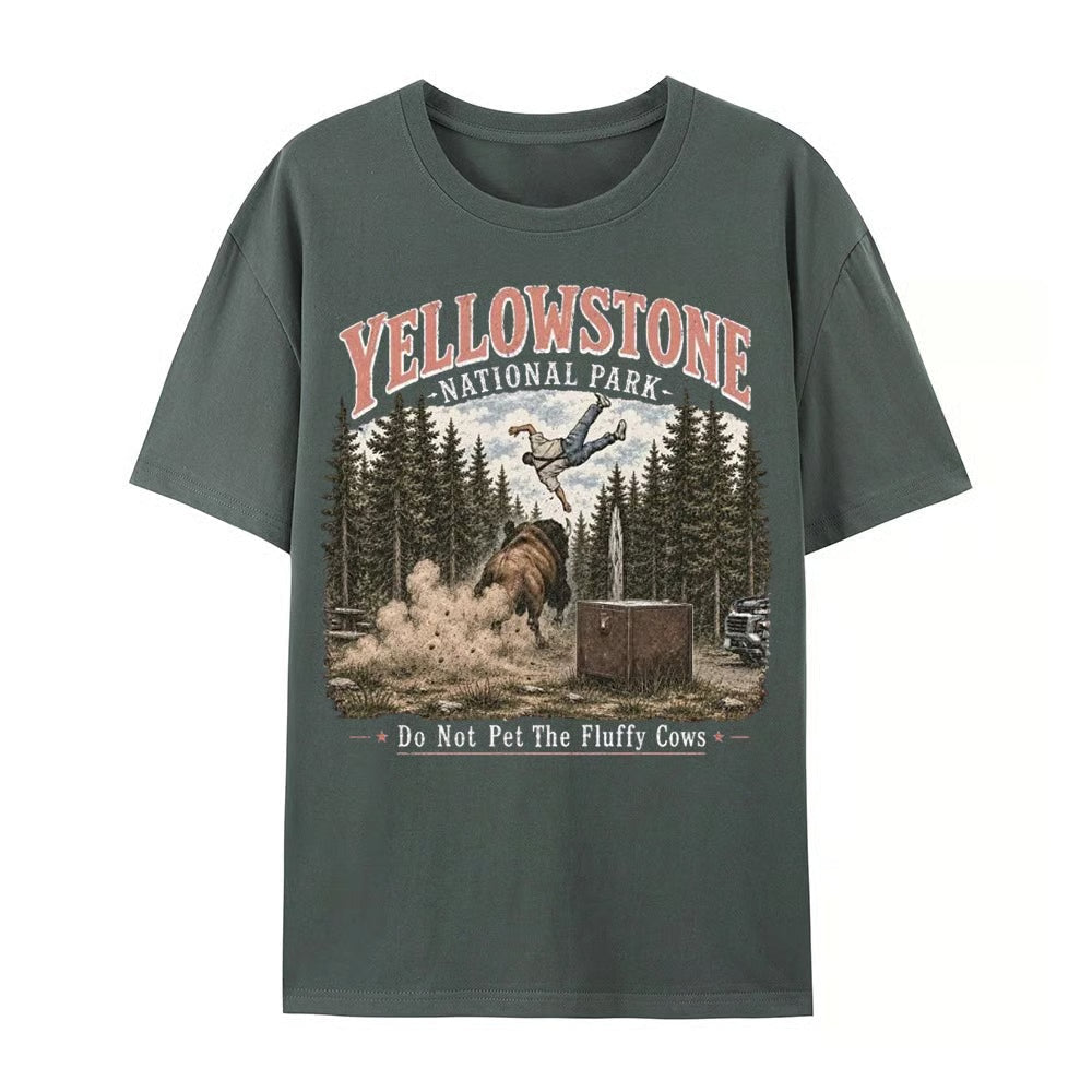 Yellowstone Do Not Pet The Fluffy Cows Funny T-Shirt