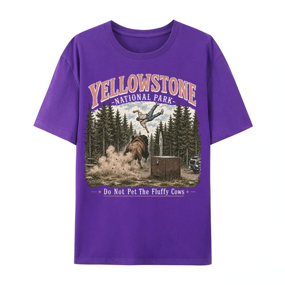 Yellowstone Do Not Pet The Fluffy Cows Funny T-Shirt