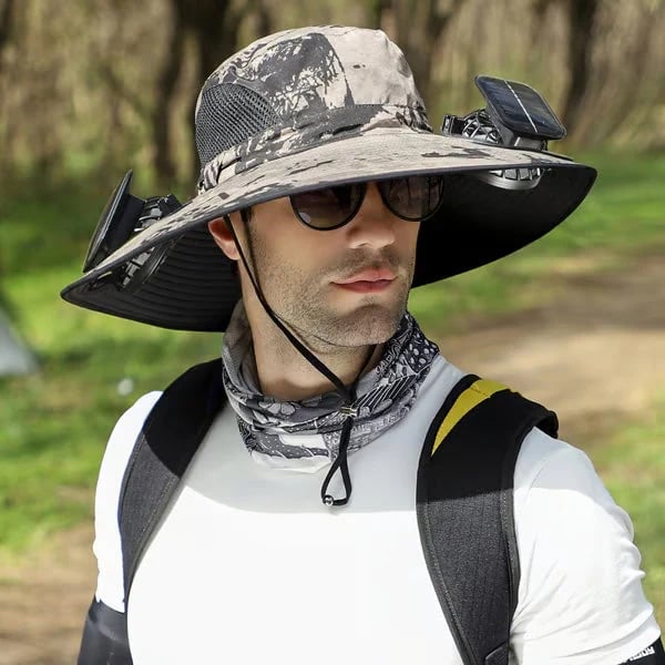 2026 Ultralight Solar Fan Sun Hat