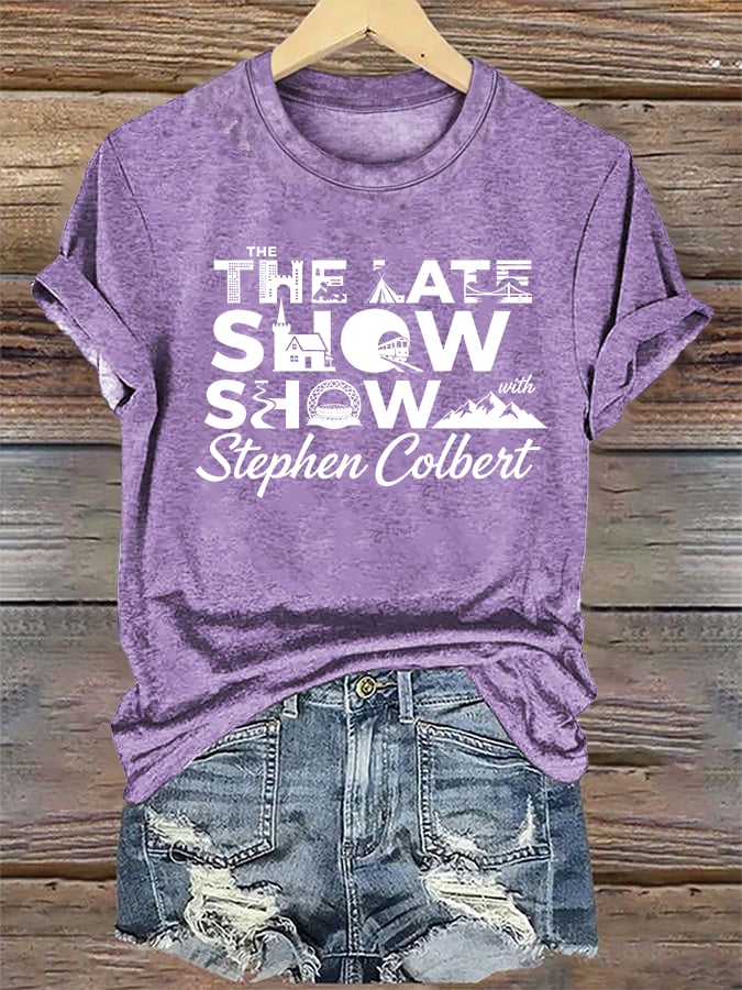 Women's Retro Last Show Tree Print T-Shirt