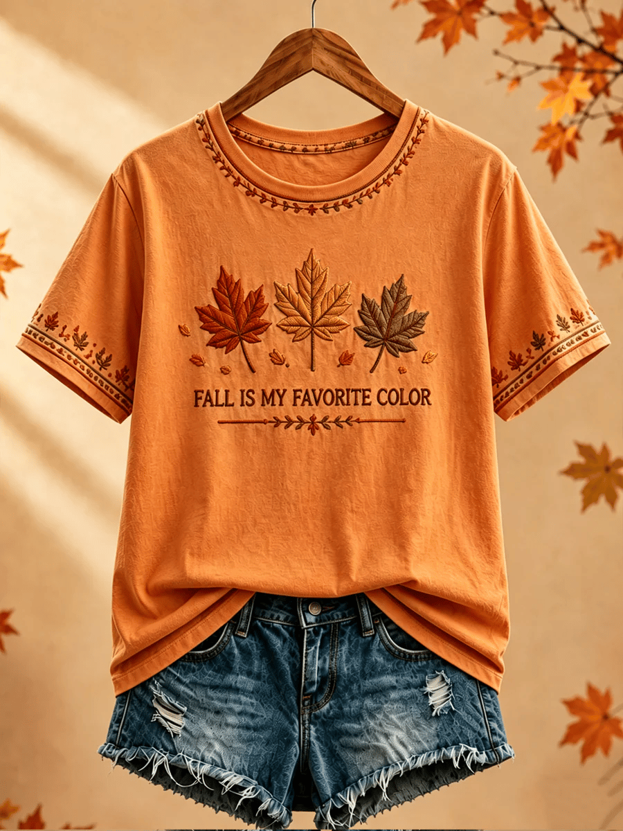 Women's Fall Is My Favorite Color  Print T-Shirt