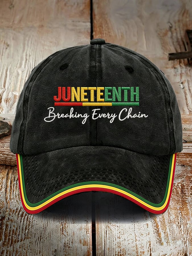 Unisex Juneteenth Breaking Every Chain Print Hat