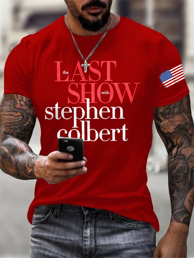 Men's Retro Last Show Print T-Shirt
