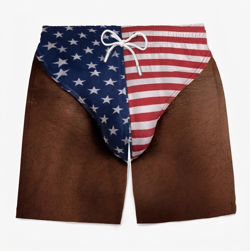 🇺🇸 Funny Patriotic Men’s Swim Trunks – Freedom & Chill Summer Beach Shorts 🏖️😎