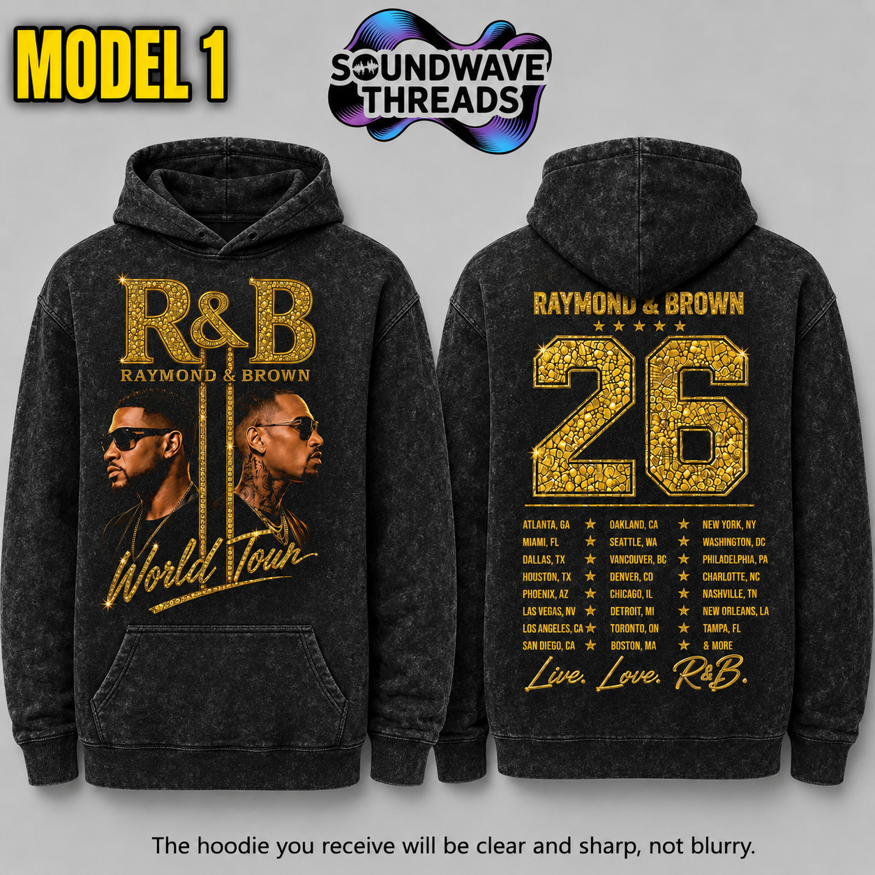 THE R&B TOUR 2026 Vintage Hoodie