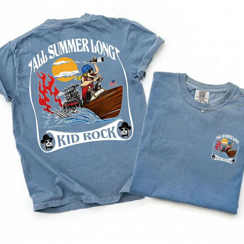 Unisex Kid Rock Inspired T-Shirt, Summer Vibes Graphic Tee