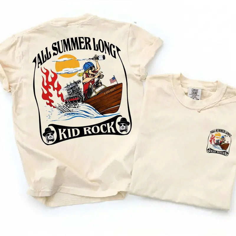 Unisex Kid Rock Inspired T-Shirt, Summer Vibes Graphic Tee