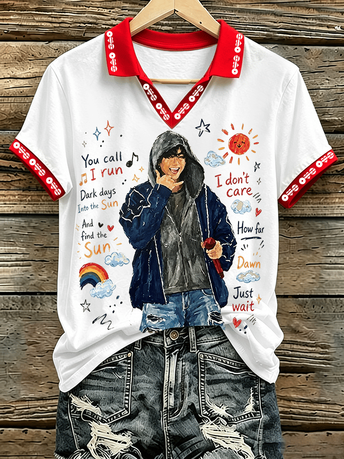 🔥Buy 3 Get 15% Off🔥Music Lovers' Collared Comfortable Women's Short-Sleeved T-Shirt