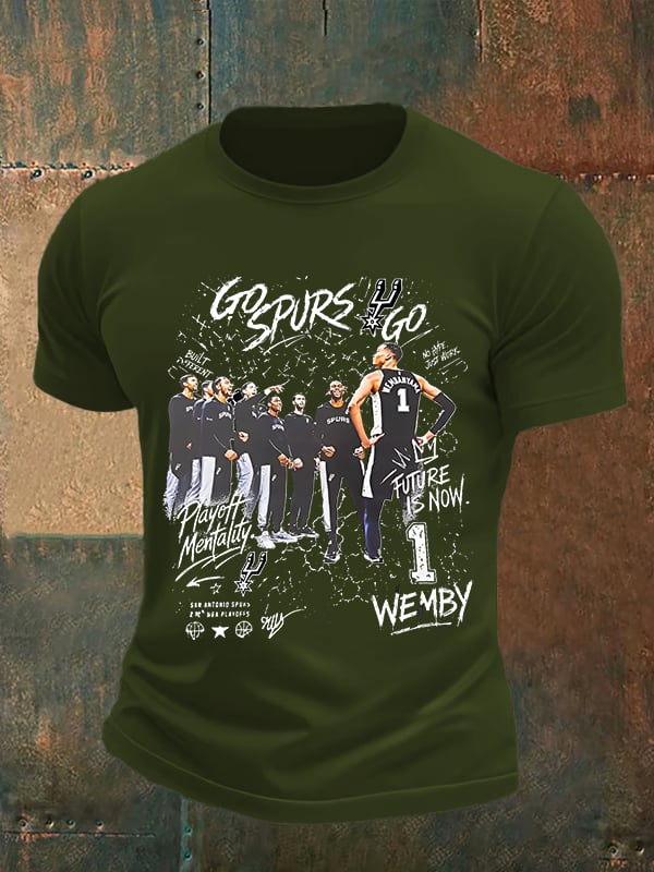 Men's  WEMBY Print Round Neck T-shirt