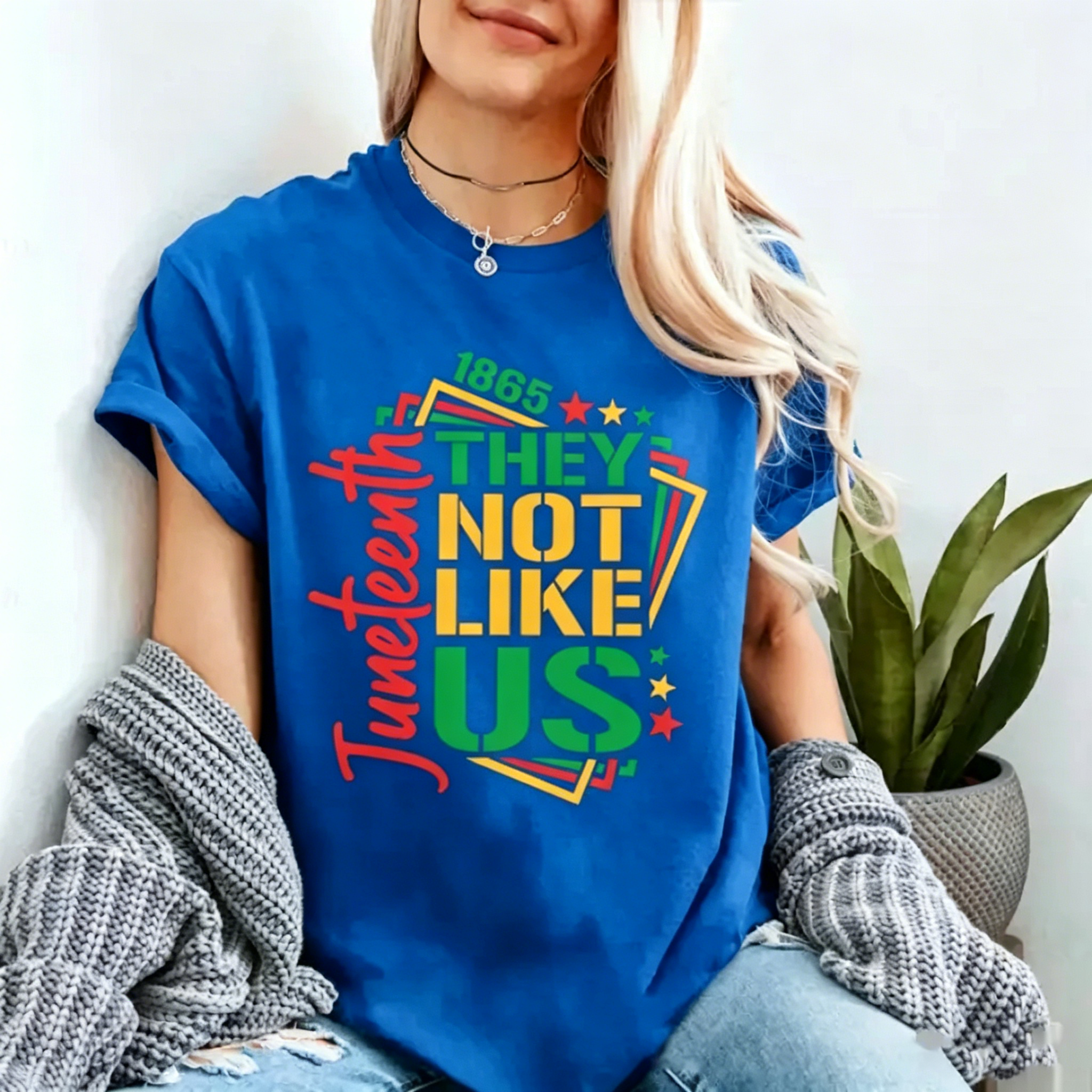 Women's  They Not Like Us Juneteenth independence day T-shirt