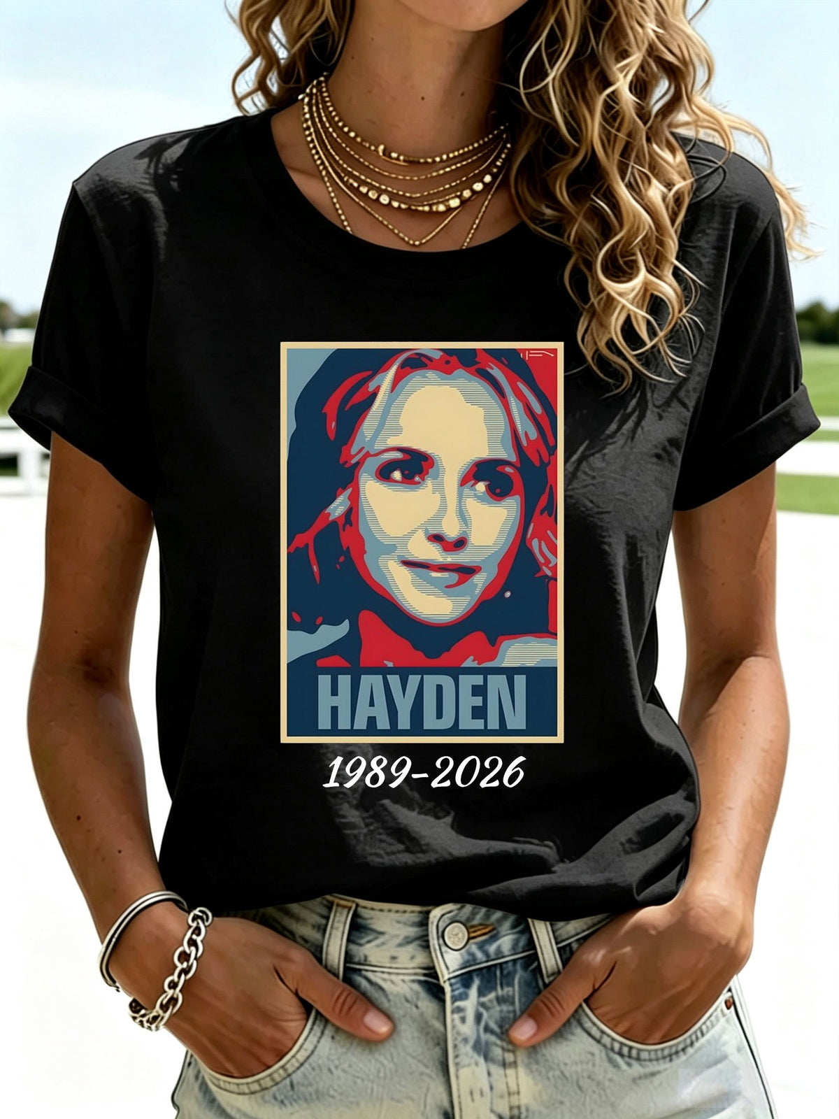 Women's Retro-Casual Art-Print T-Shirt
