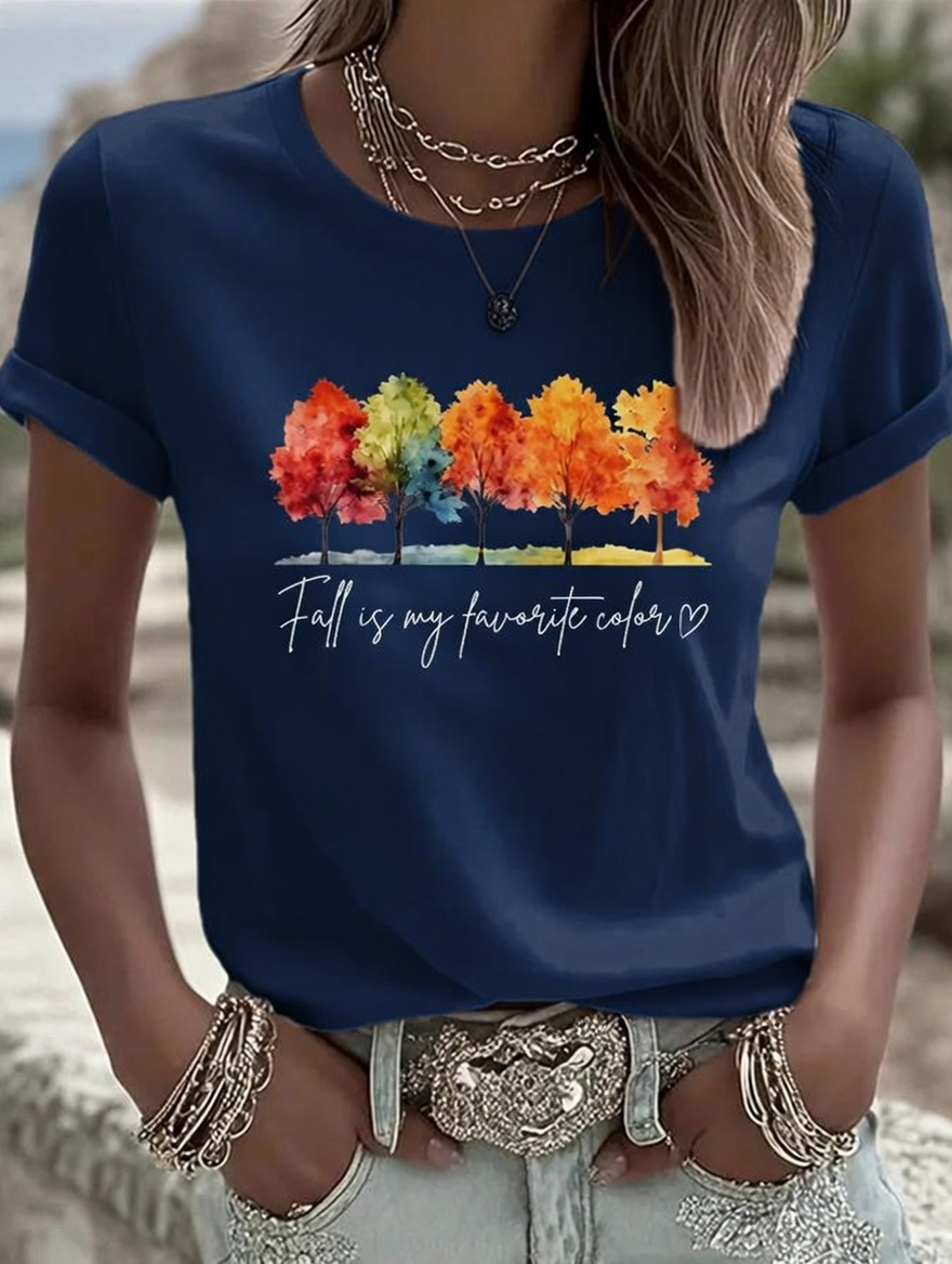 Women's My Favorite Season Is Autumn Casual T-shirt