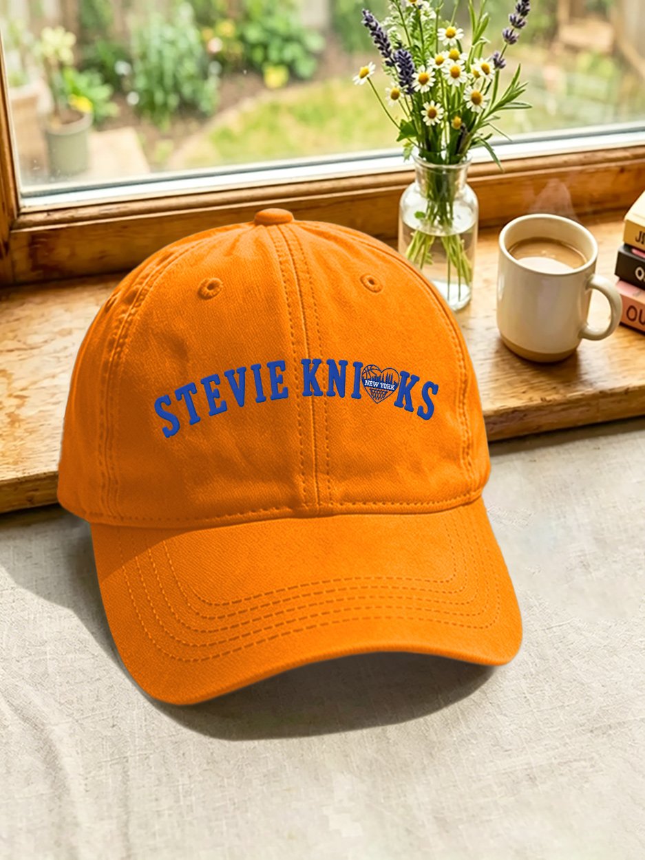 Retro New York Basketball Stevie Print Baseball Cap