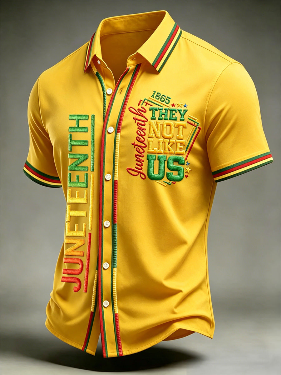 Men's Juneteenth They Not Like Us Since 1865 Print Casual Shirt