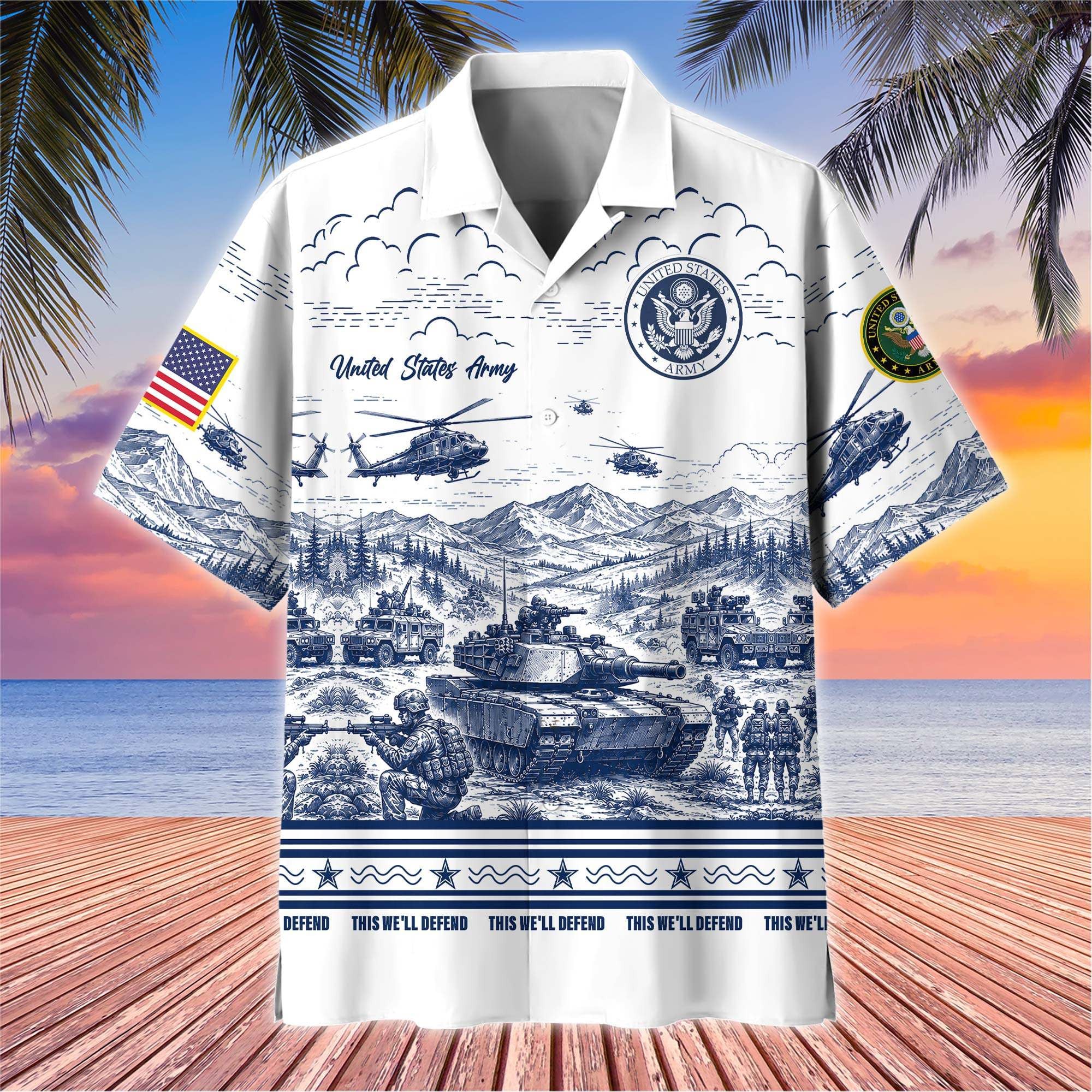 Premium US Veterans Hawaiian Shirt, Gifts For US Veterans, Veterans Day.