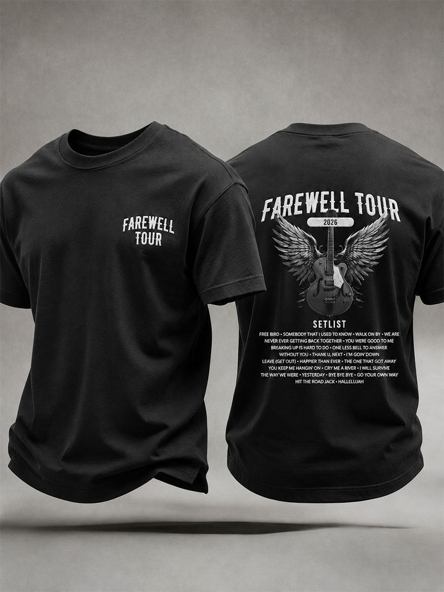 Men's Retirement Farewell Tour Music Theme Casual Unisex T-shirt
