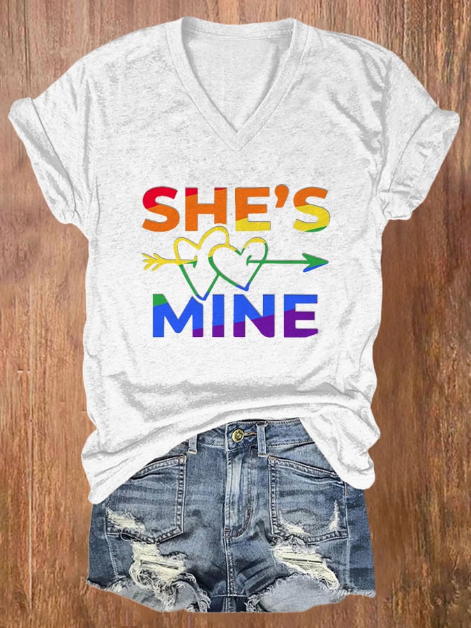 Women's She's Mine Print Short Sleeve T-Shirt