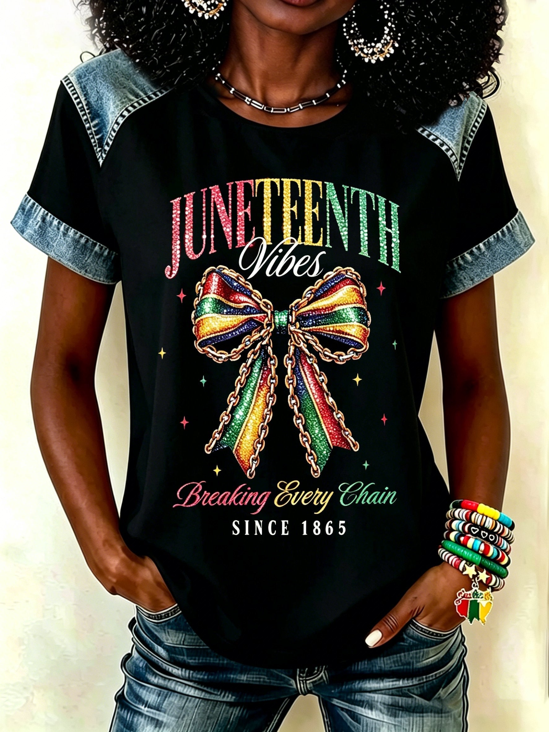 Women's Juneteenth Print Casual Top