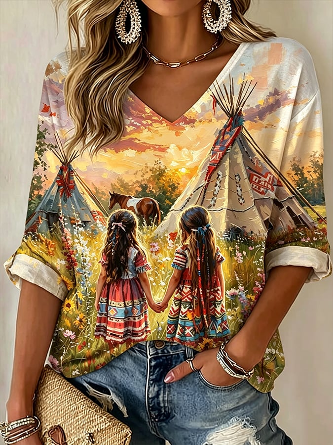 Women's Orange Shirt Day Print T-shirt
