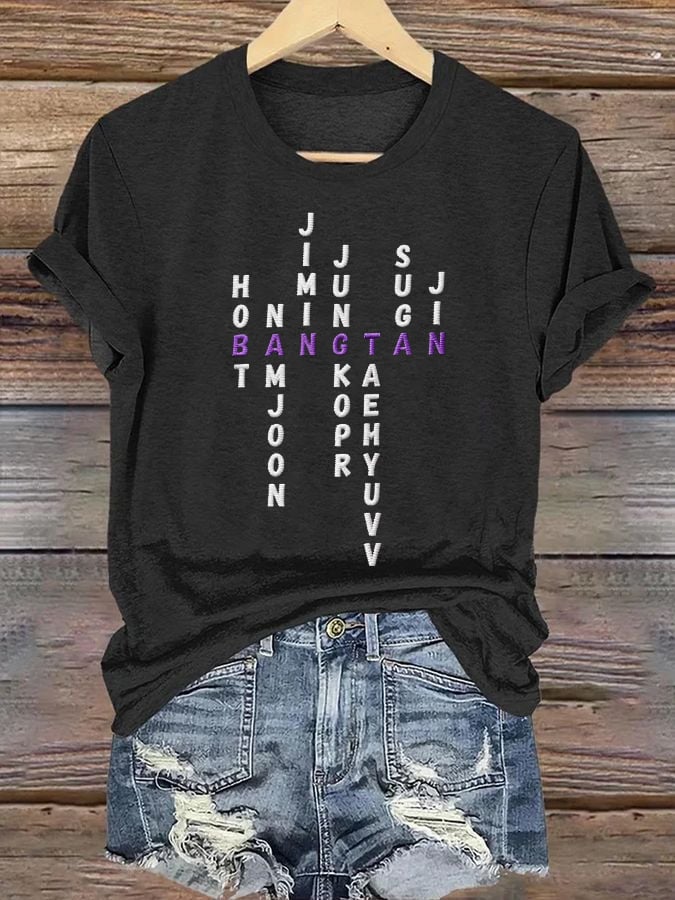 Women's Kawaii Kpop Fan T-shirt
