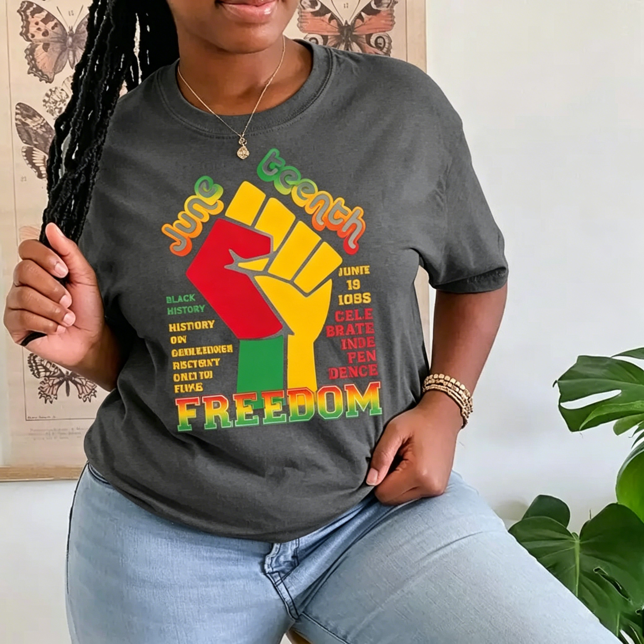 Women's Juneteenth Black Freedom 1865 T-Shirt