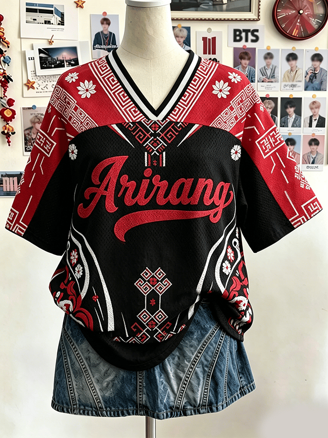 🔥Buy 3 Get 15% Off🔥Arirang Music Lovers Design V-Neck Mid-Sleeve Comfortable T-Shirt