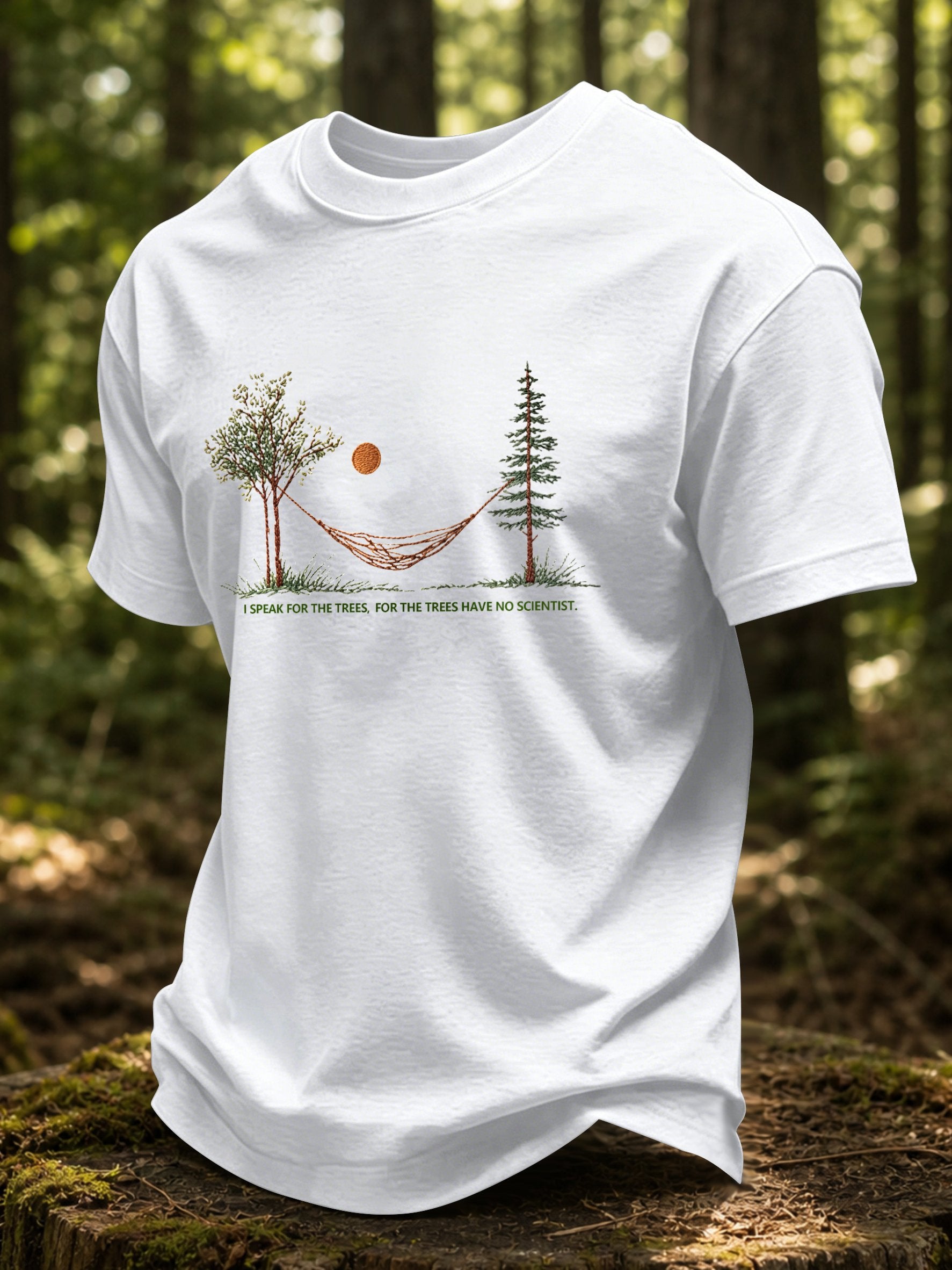 Men's I Speak For The Trees, For The Trees Have No Scientist Printed Casual T-Shirt