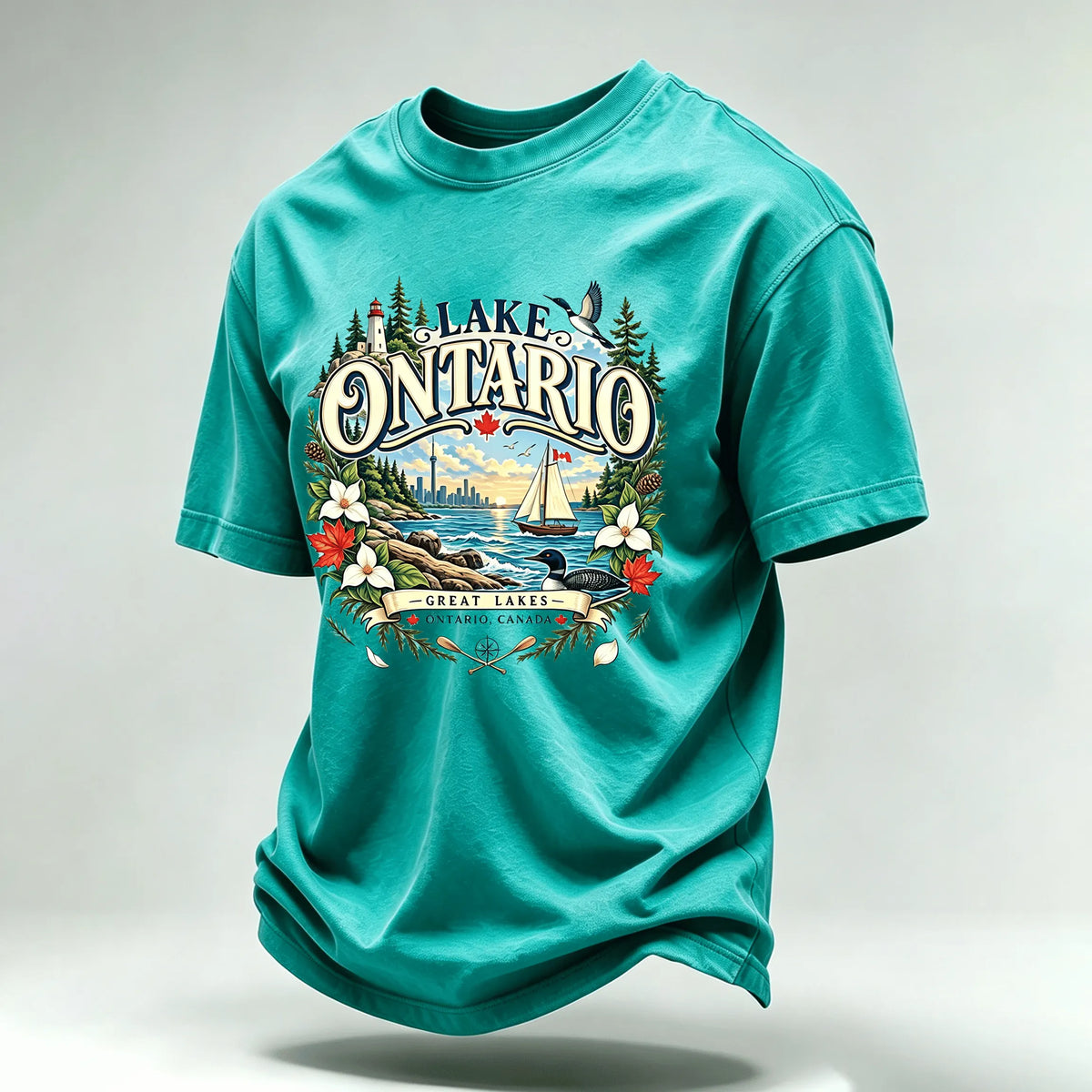 1615 Lake Ontario Printed Short-sleeve T-shirt