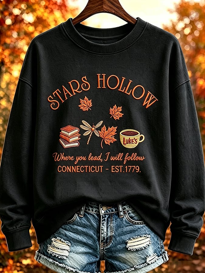 Women's  Fall In My Gilmore Girls Rerun Era Print Hoodie