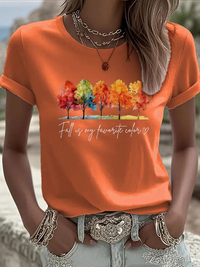Women's My Favorite Season Is Autumn Casual T-shirt