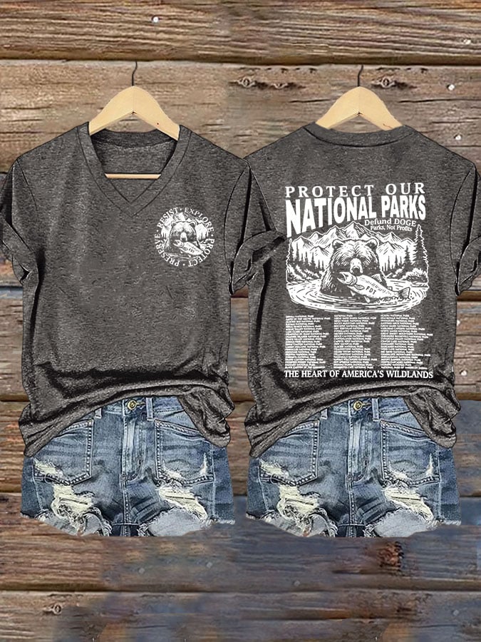 Women's Protect Our National Parks Printed T-shirt
