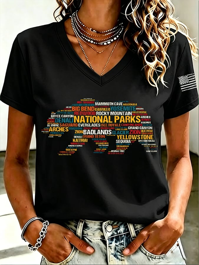 Women's National Park Printed Short-Sleeve T-Shirt