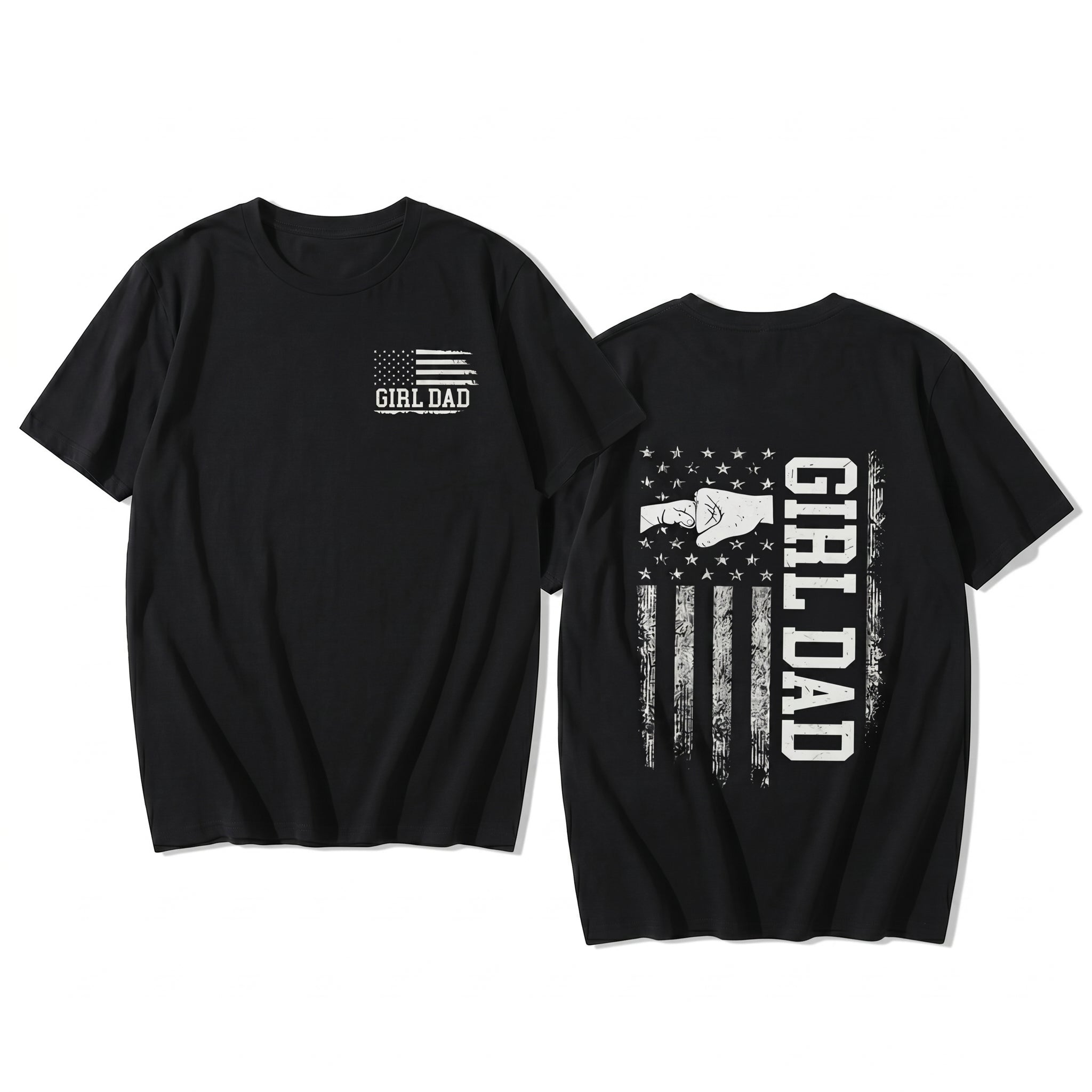Girl Dad American Flag Graphic Proud Father T-Shirt / Sweatshirt / Hoodie