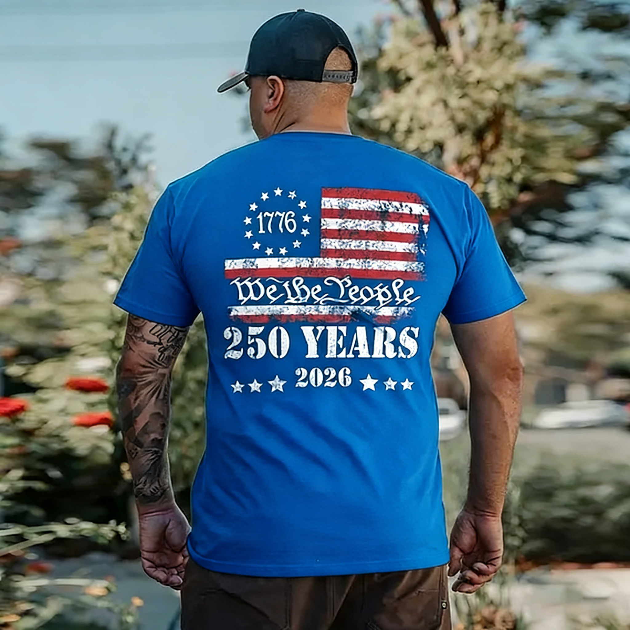 US 250 Years We The People Printed Men's T-shirt