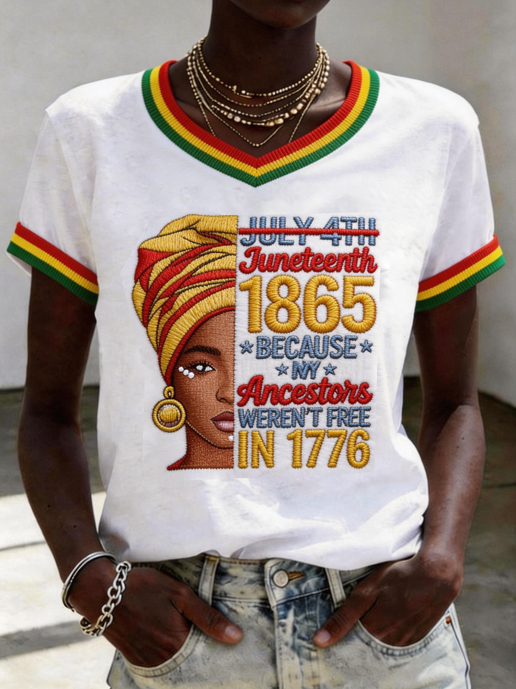 Women's Juneteenth Print T-shirt