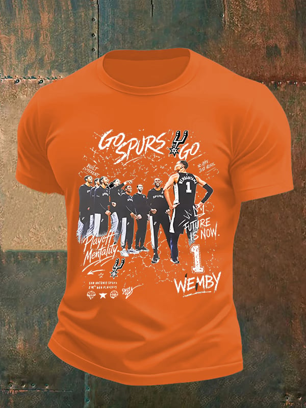 Men's  WEMBY Print Round Neck T-shirt
