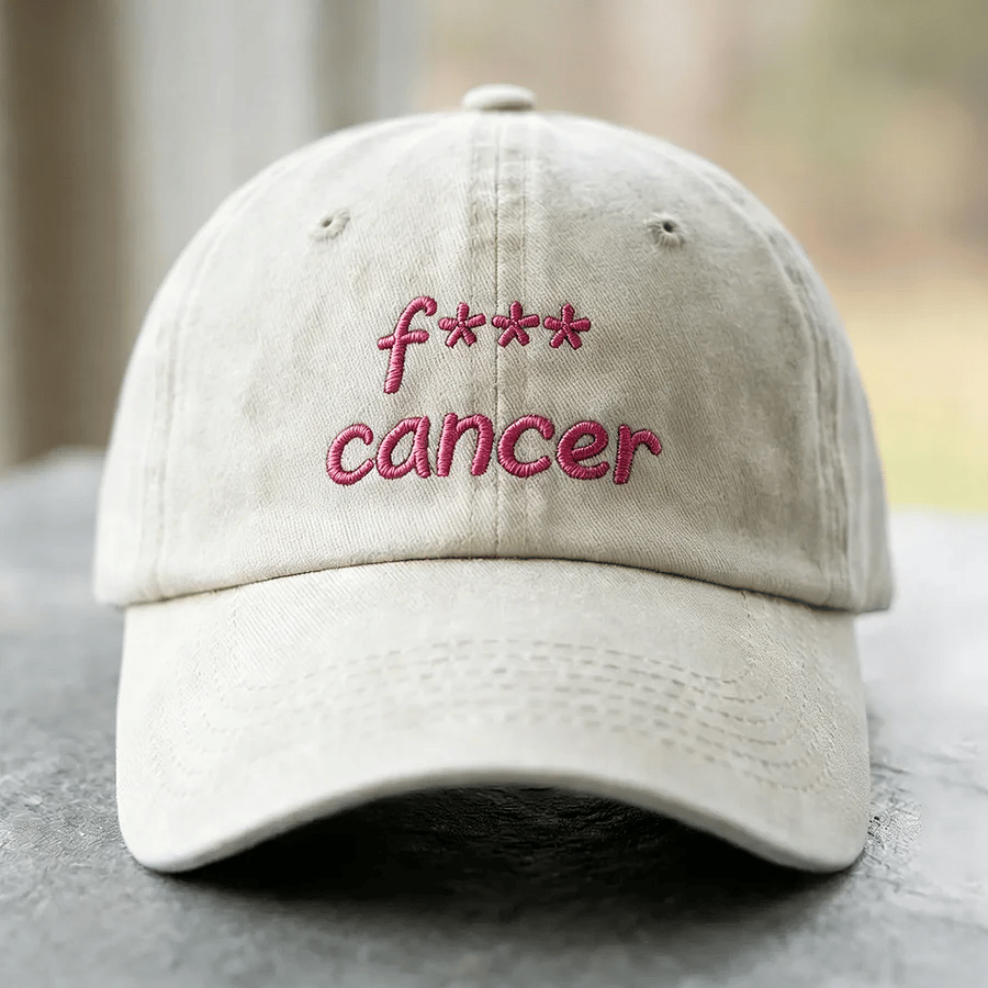 男女同款“F*** cancer”乳腺癌意识印花帽子