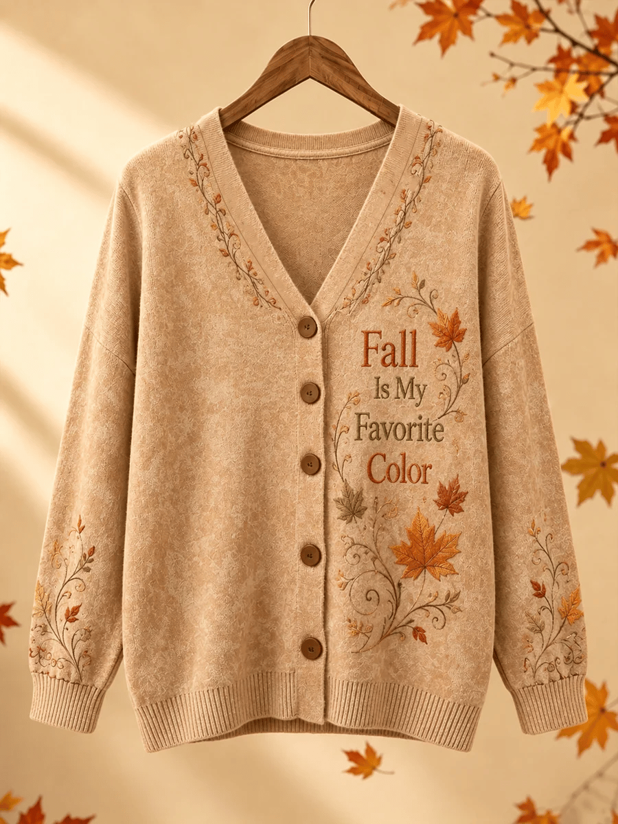 Women's Fall Patchwork Pumpkin Print Cardigan