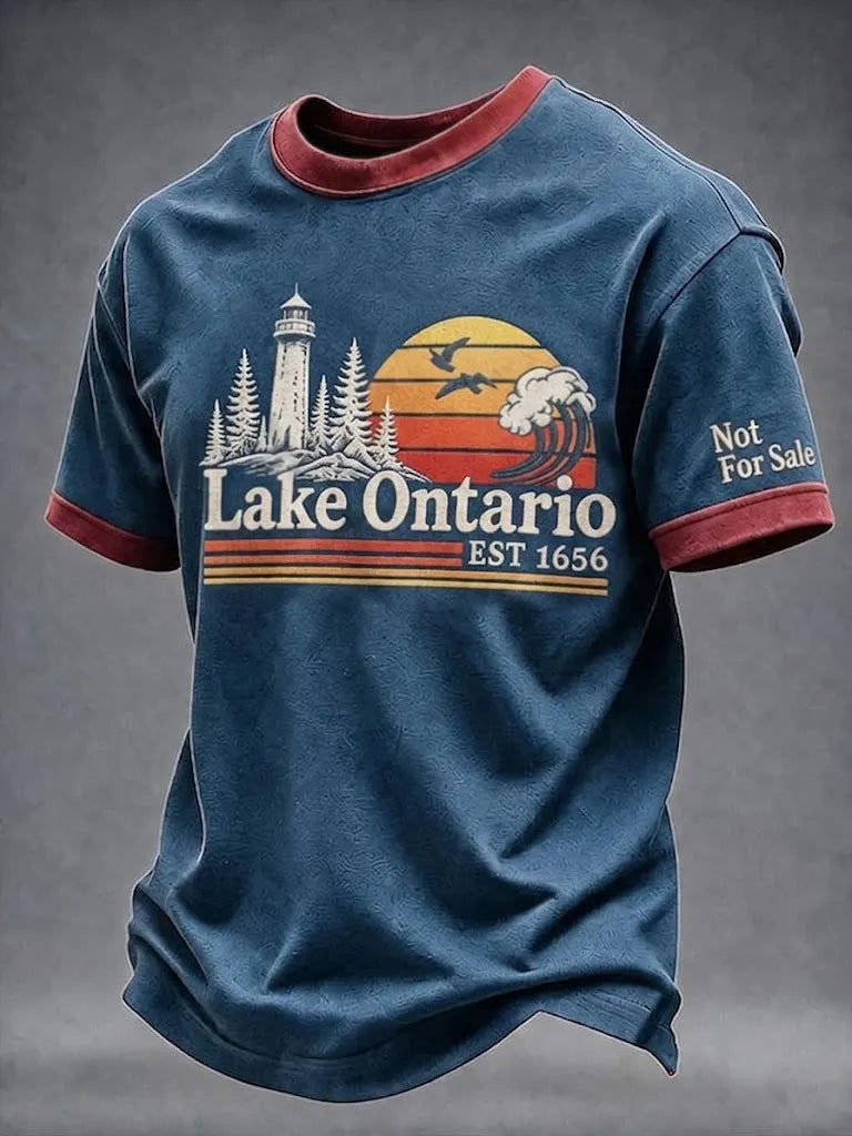 Men's Lake Ontario Print Short-sleeve T-shirt