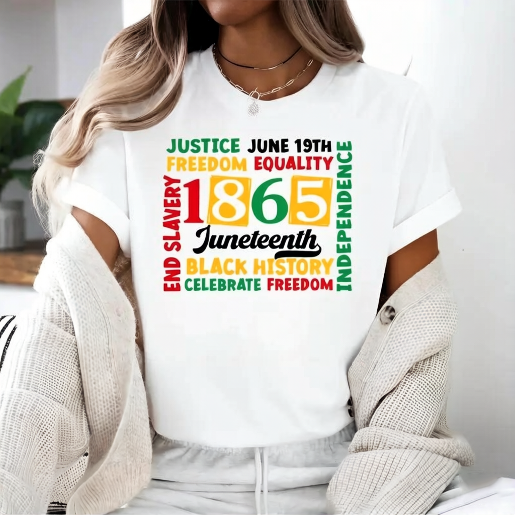 Unisex Casual Short-Sleeve Sexy Style Juneteenth 1865 T-Shirt