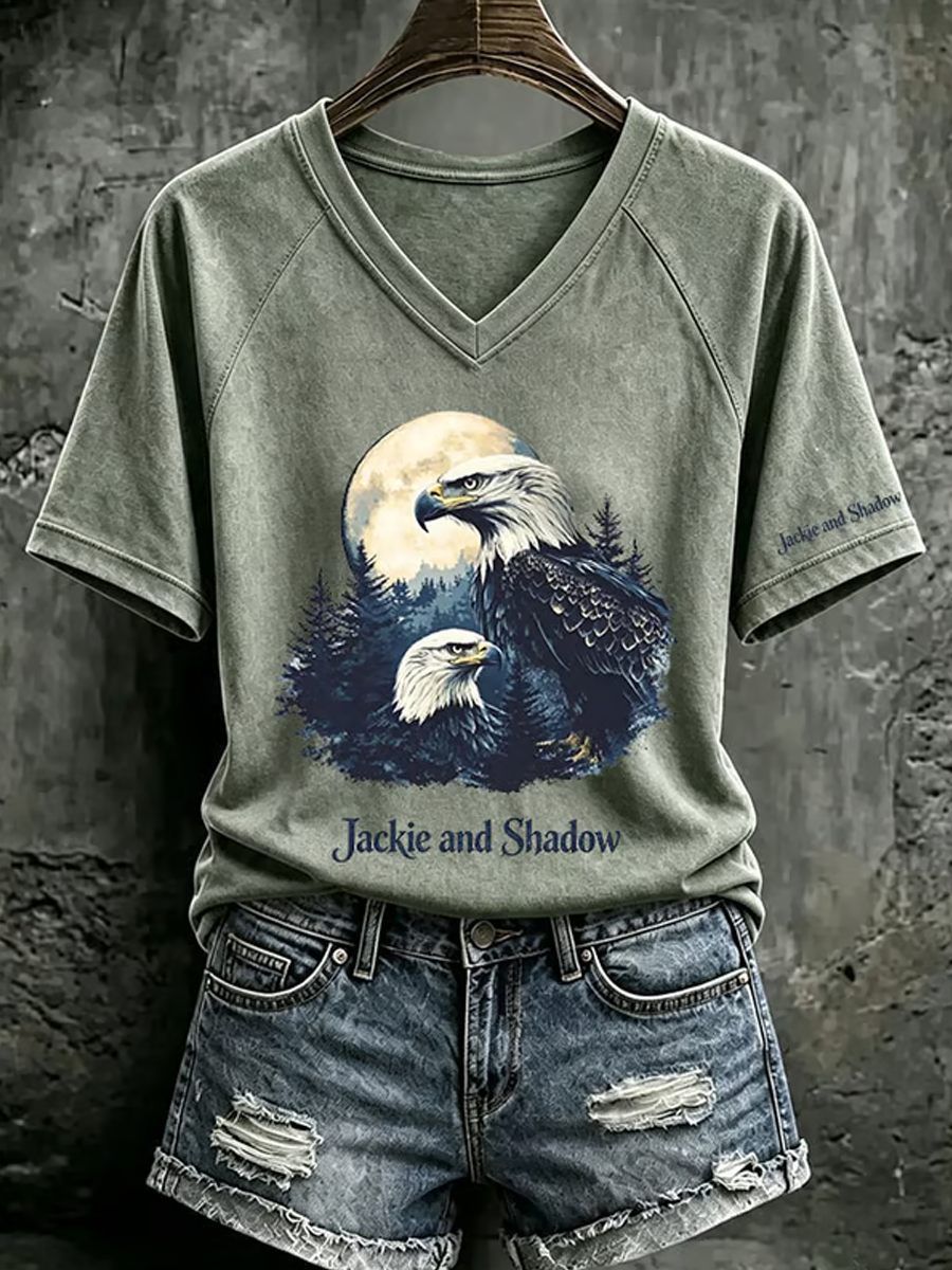Women'S Jackie & Shadow Casual Printed Short-Sleeve T-Shirt