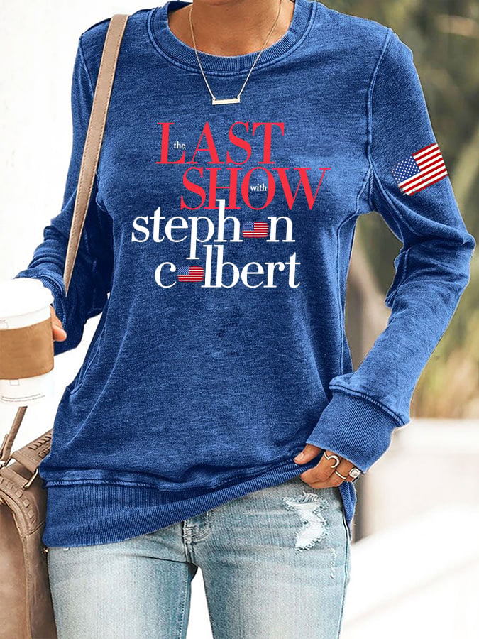 Retro Last Show Print Sweatshirt