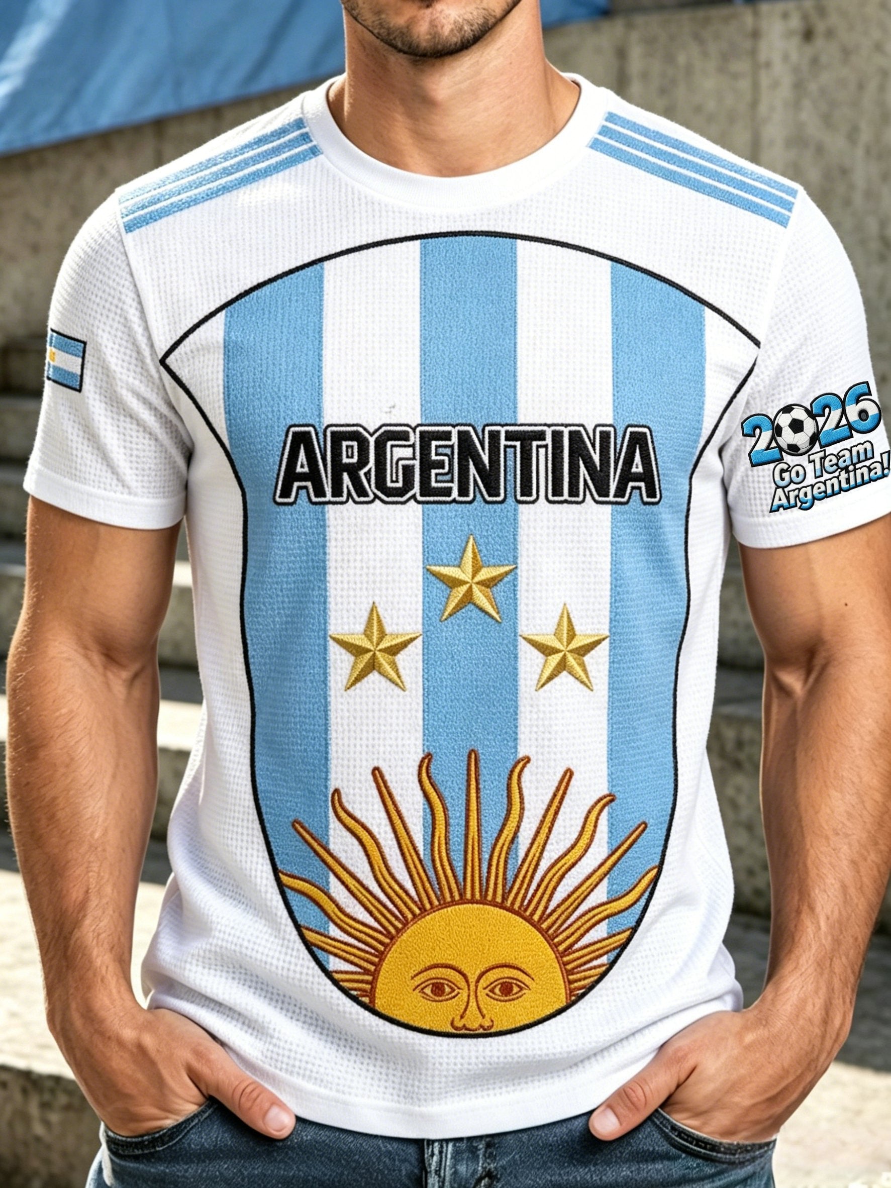 Men's 2026 Argentina Fan-Print Top