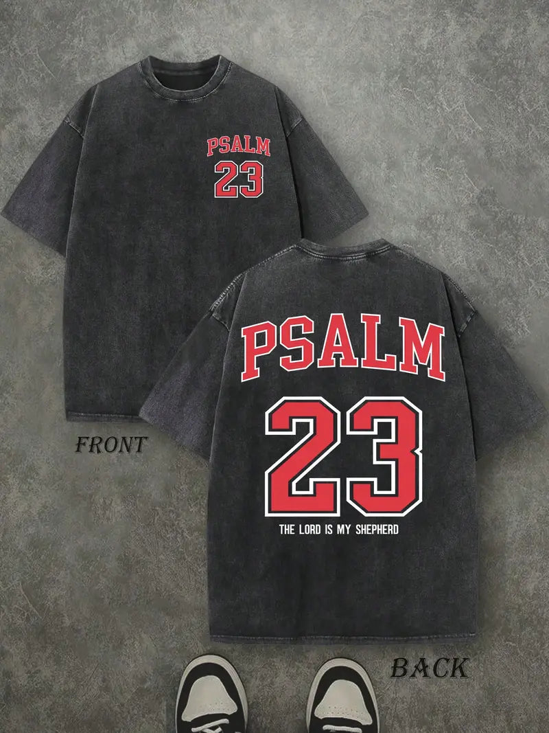Psalm 23 Christian Washed T-Shirt