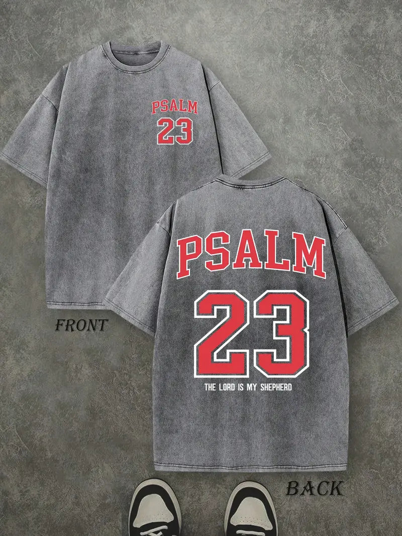 Psalm 23 Christian Washed T-Shirt